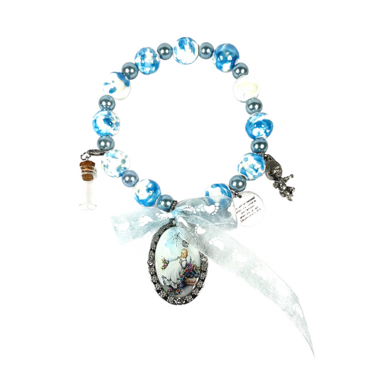 Baby Boy Door Blessing, Blue & White