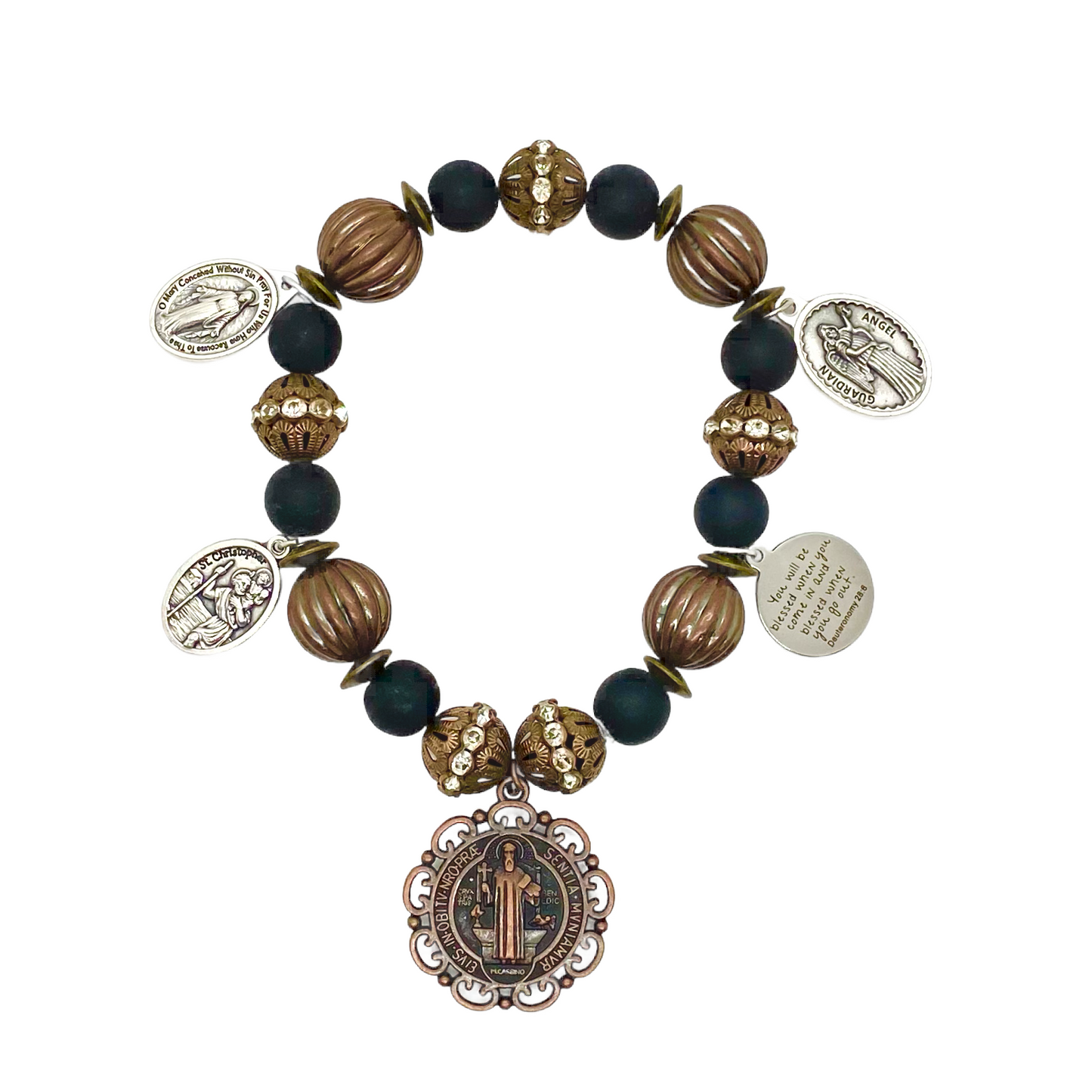 St. Benedict Door Blessing, Copper/Black