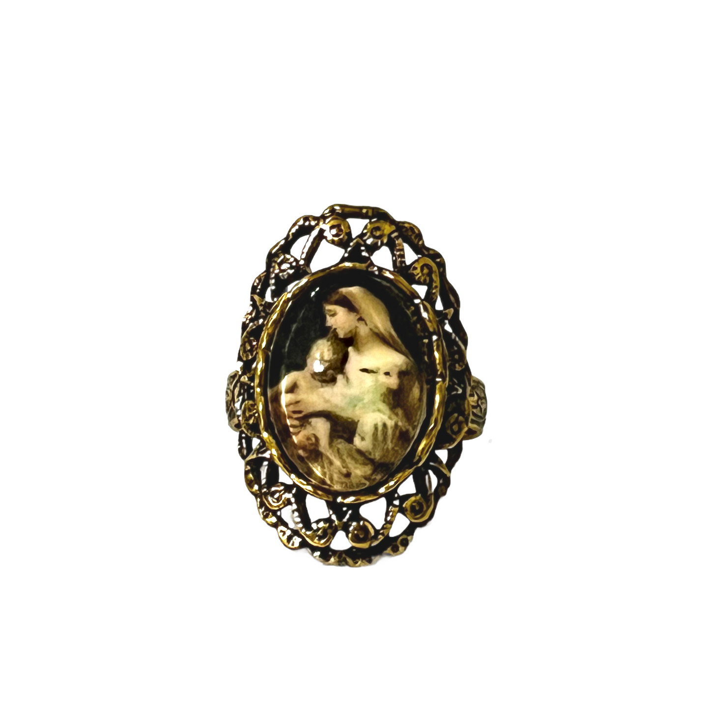 L'Innonsence Ring, Gold Finish, Oval