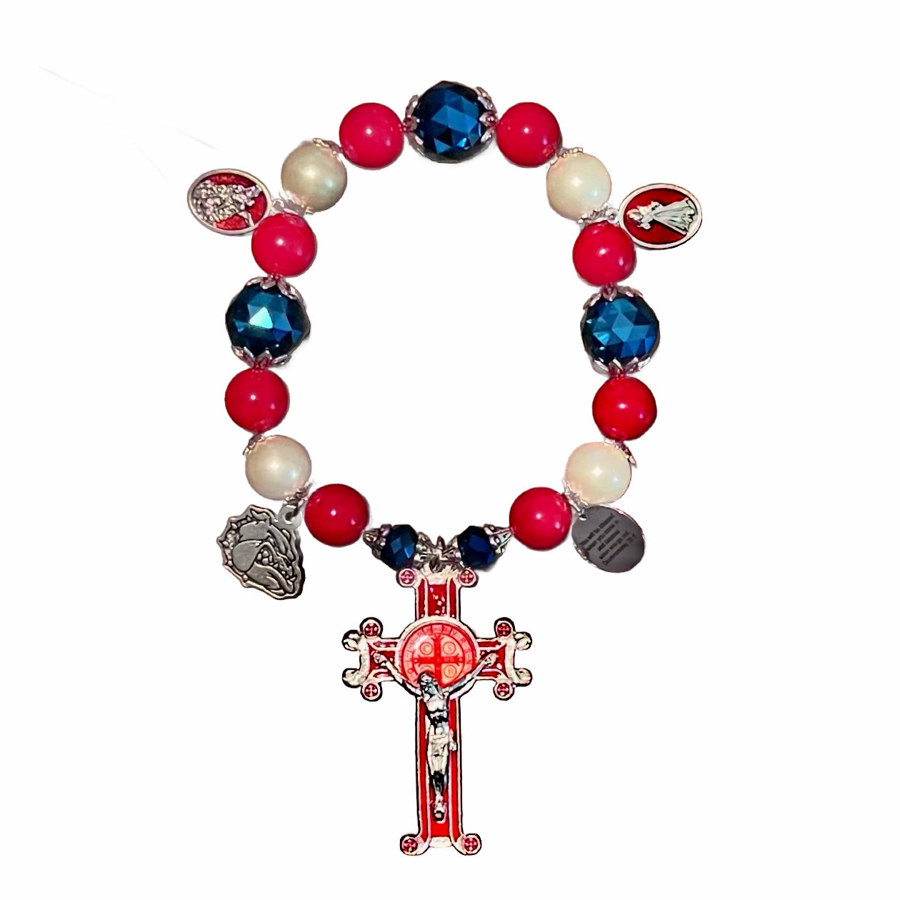 St. Benedict Door Blessing, Red, White, & Blue, LaTech University Themed