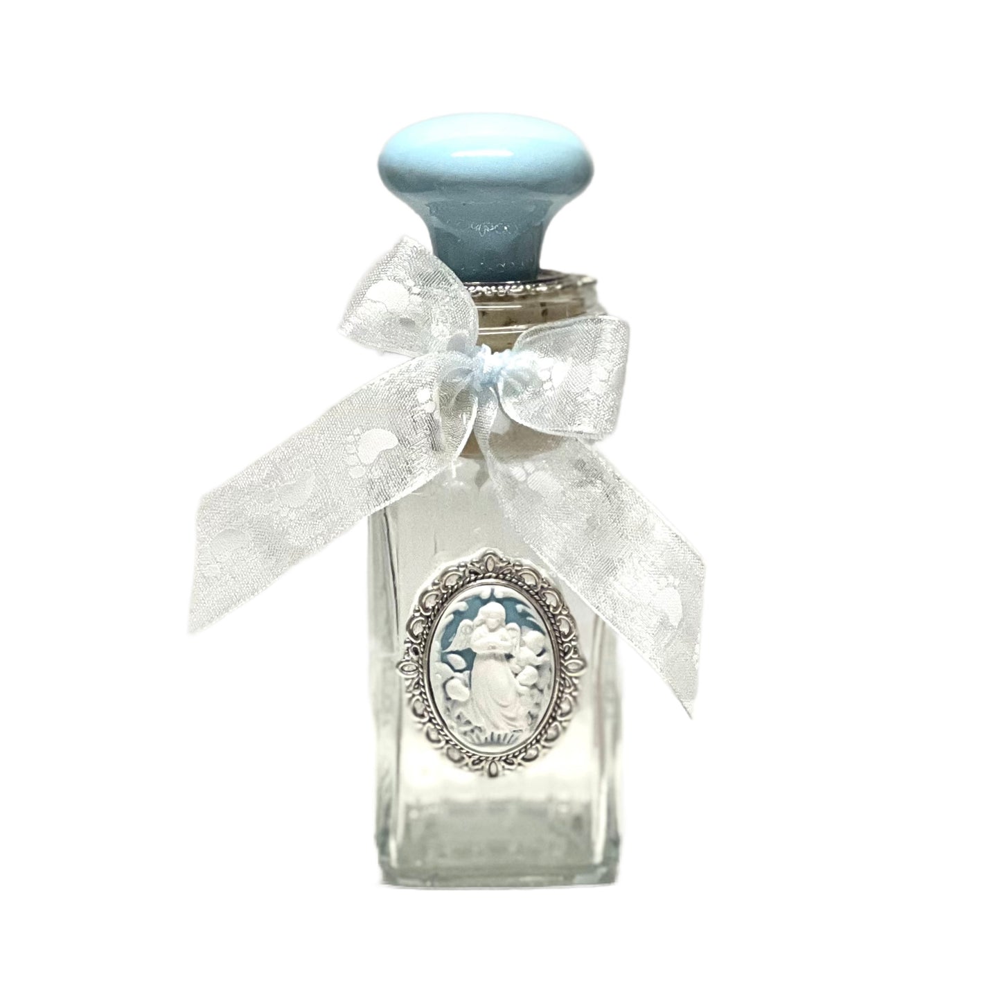 Holy Water Bottle, Blue & White, Small