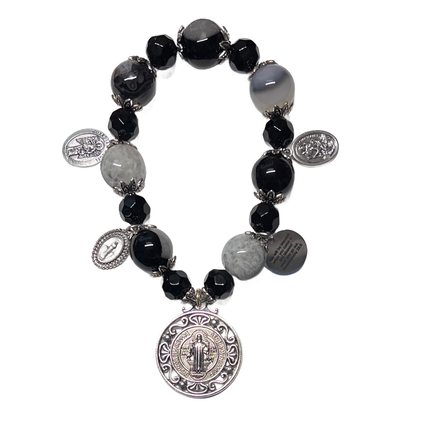 St. Benedict Door Blessing, Black & Silver