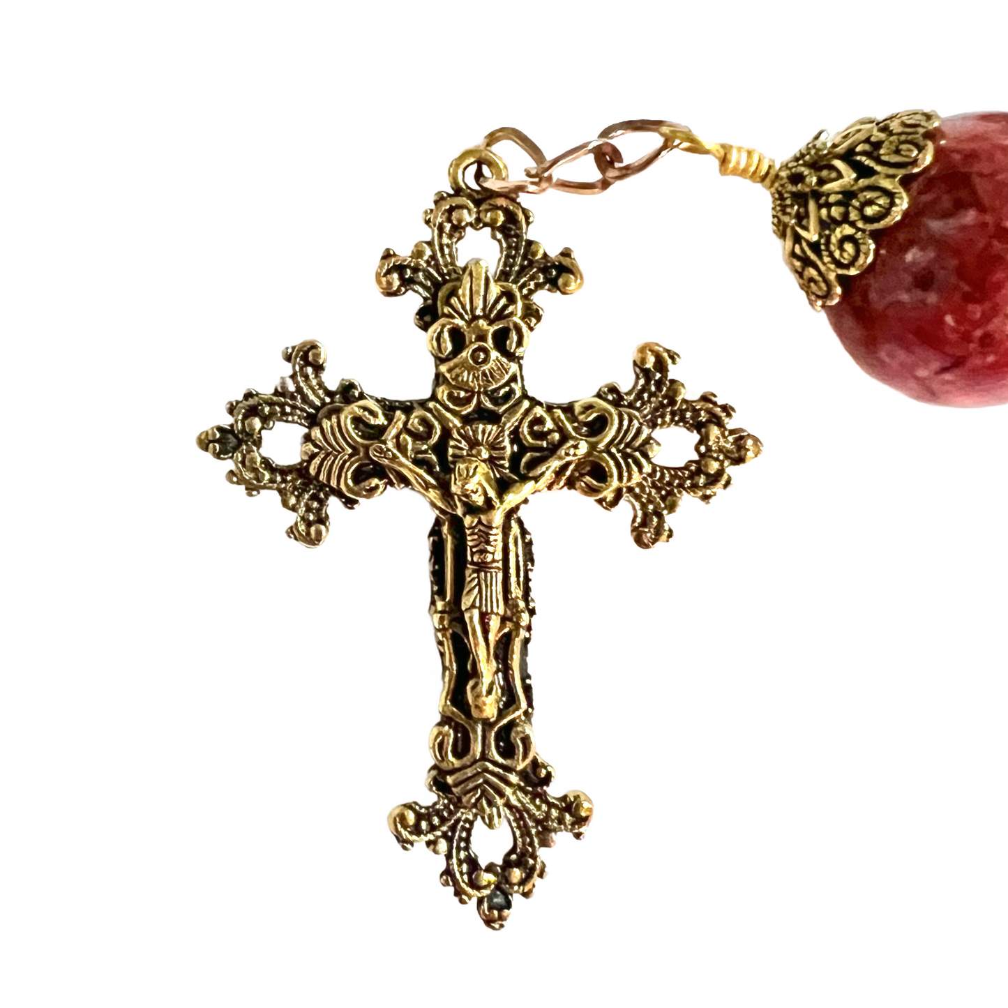 Miraculous Medal Table Rosary, Large, Gold