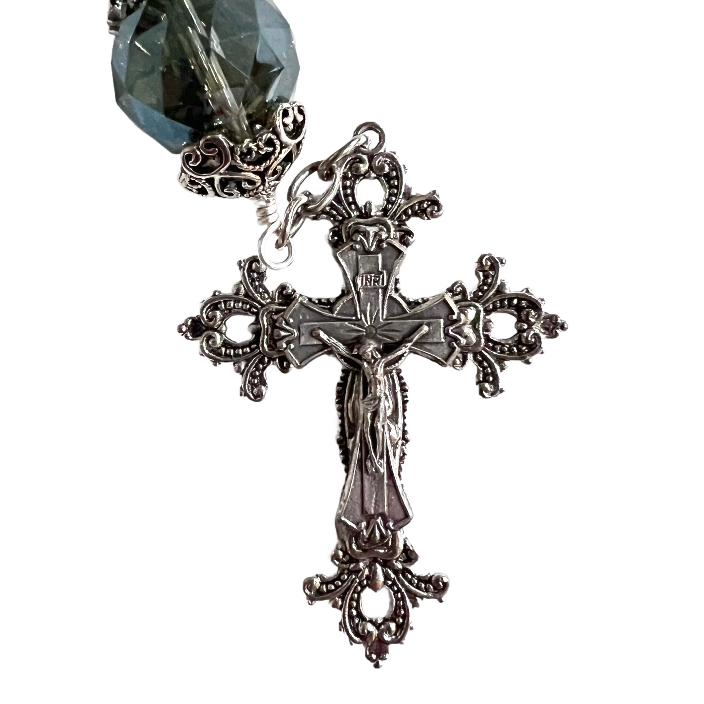 Assumption of Our Lady Table Rosary, One Decade, Large, Silver