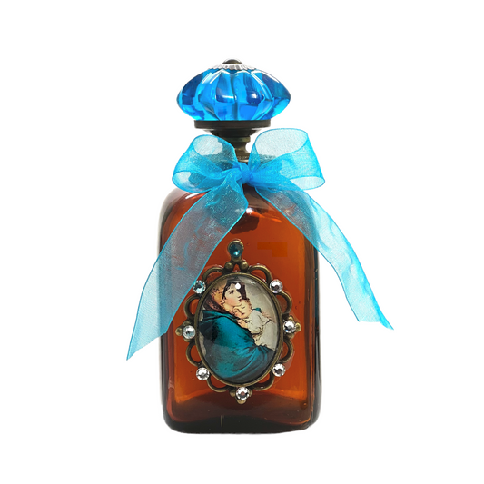 Madonna of the Streets, Large Antique Amber & Turquoise