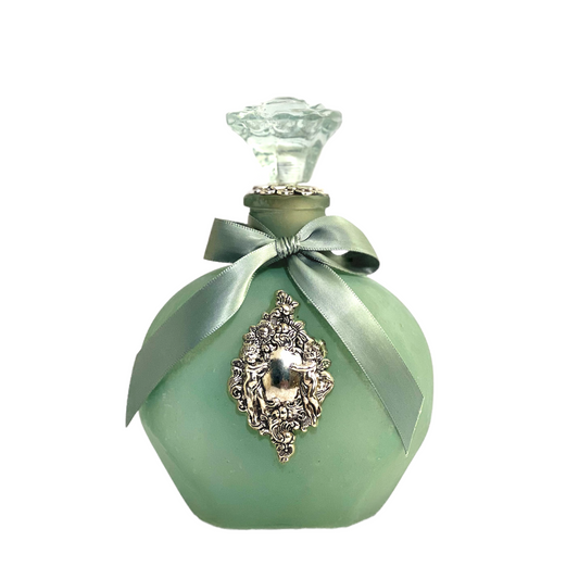 Cherubs, Silver, Olive Green, Large