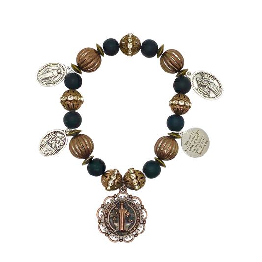 St. Benedict Door Blessing, Copper/Black
