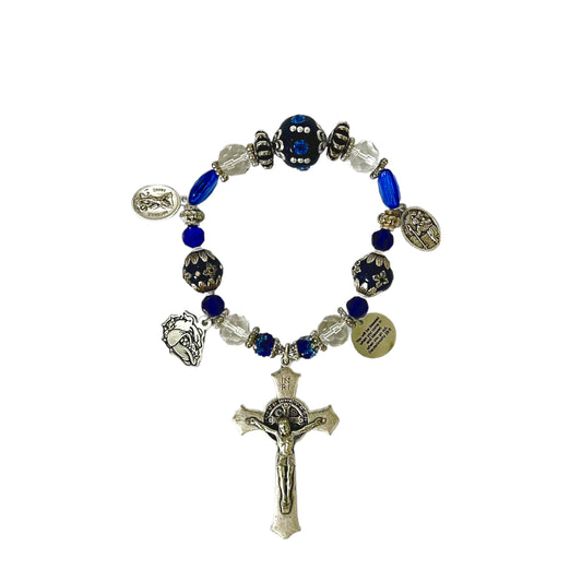 St. Benedict Door Blessing, Red, Blue, & Silver, St Thomas More Cougars