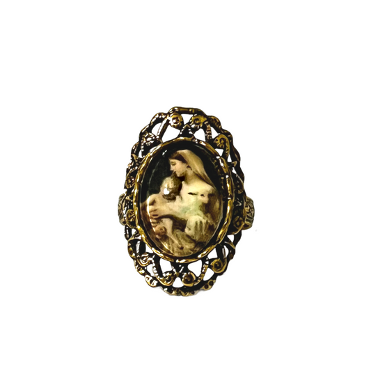 L'Innonsence Ring, Gold Finish, Oval