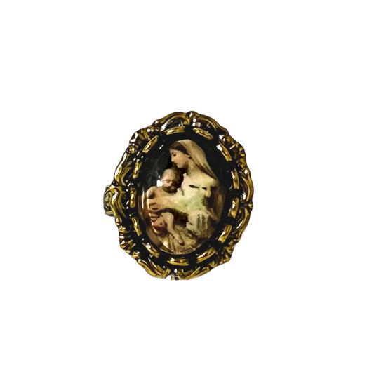 L'Innonsence Ring, Gold Finish, Round
