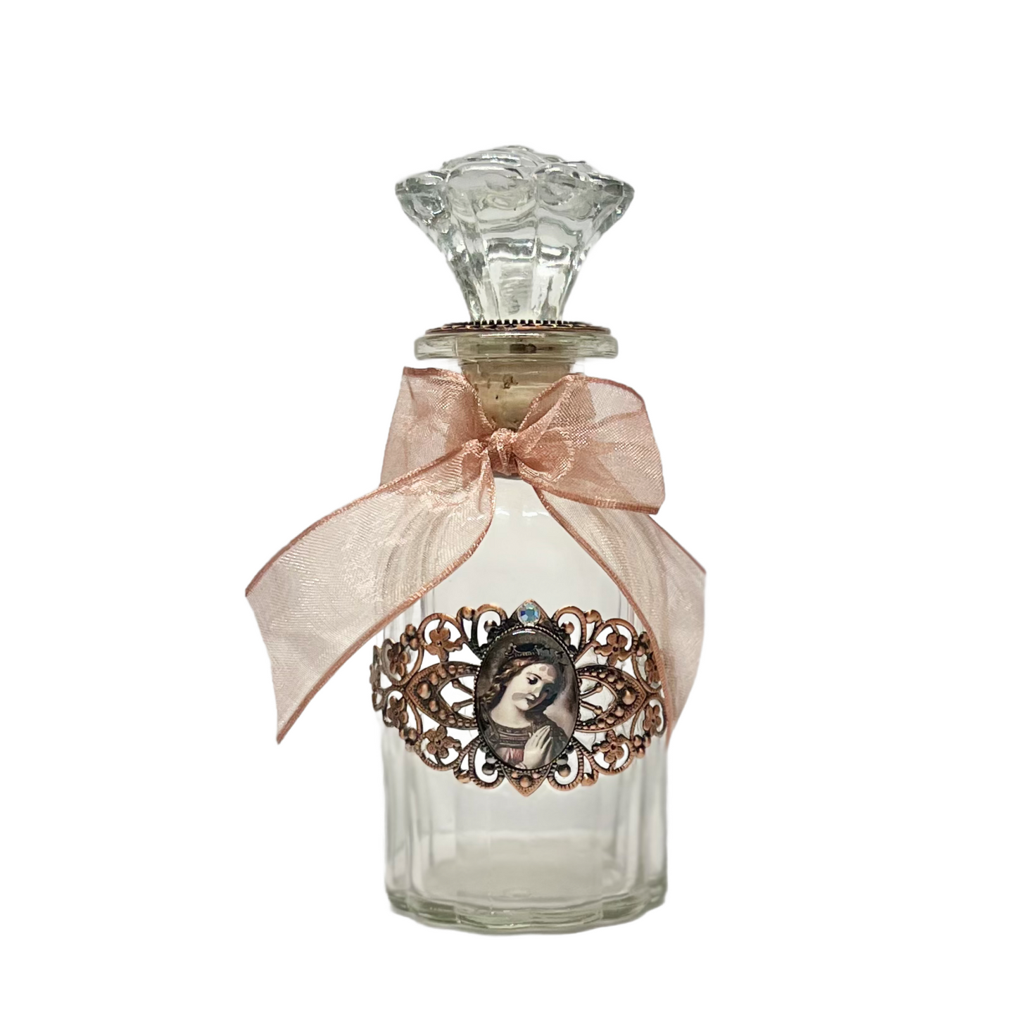 Mary Queen of Virgins Holy Water Bottle, Medium