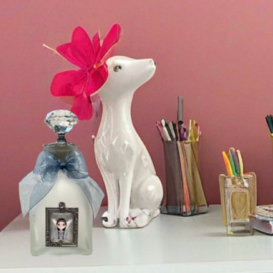 Virgin Mary Cartoon Holy Water Bottle, Frosted