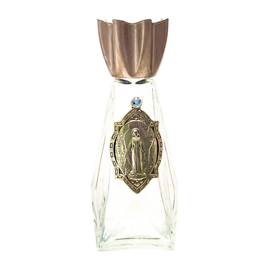 Miraculous Medal Holy Water Bottle, Gold, Purse Size